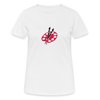 Maler - Frauen T-Shirt atmungsaktiv - Weiß - Vorne - AI Model Female 172 dark (172cm)