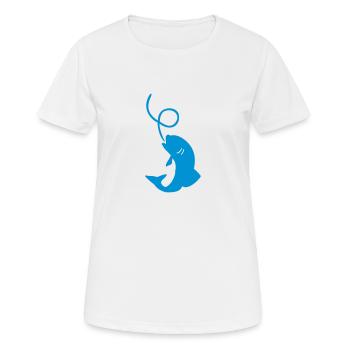 Fish Fishing - Women's Breathable T-Shirt - white - Front - AI Model Female 172 dark (172cm)