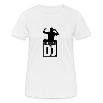 Official DJ - Women's Breathable T-Shirt - white - Front - AI Model Female 172 dark (172cm)
