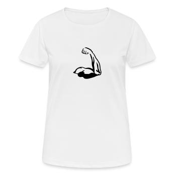 Muscels, Bicep - T-shirt respirant Femme - blanc - Devant - AI Model Female 172 dark (172cm)