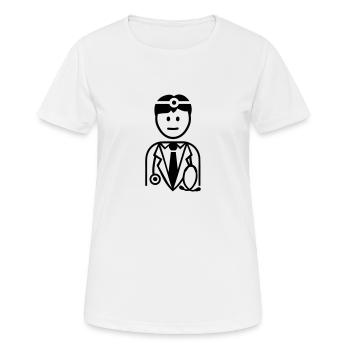 Arzt - Frauen T-Shirt atmungsaktiv - Weiß - Vorne - AI Model Female 172 dark (172cm)