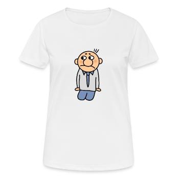 Mari oncle père frère ami grand-père sur les genoux - T-shirt respirant Femme - blanc - Devant - AI Model Female 172 dark (172cm)