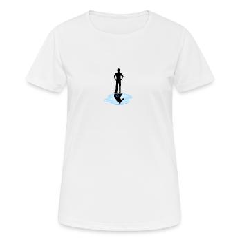 Weck den Superhelden in dir auf - Frauen T-Shirt atmungsaktiv - Weiß - Vorne - AI Model Female 172 dark (172cm)