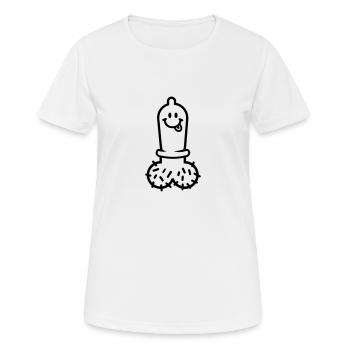 Penis - T-shirt respirant Femme - blanc - Devant - AI Model Female 172 dark (172cm)