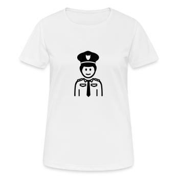 Police - T-shirt respirant Femme - blanc - Devant - AI Model Female 172 dark (172cm)