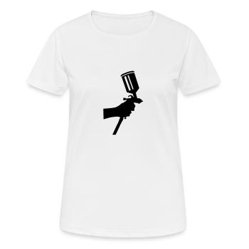 Lackierer - Frauen T-Shirt atmungsaktiv - Weiß - Vorne - AI Model Female 172 dark (172cm)