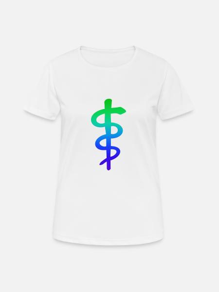 Medizin | Äskulapstab | Rod of Asclepius - Frauen T-Shirt atmungsaktiv - Weiß