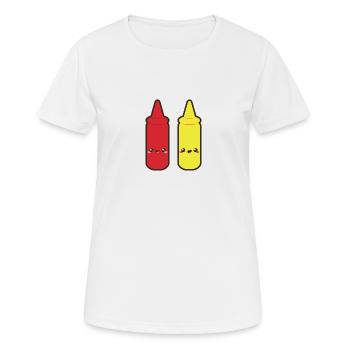 Ketchup et moutarde - T-shirt respirant Femme - blanc - Devant - AI Model Female 172 dark (172cm)