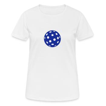 Floorball - Frauen T-Shirt atmungsaktiv - Weiß - Vorne - AI Model Female 172 dark (172cm)