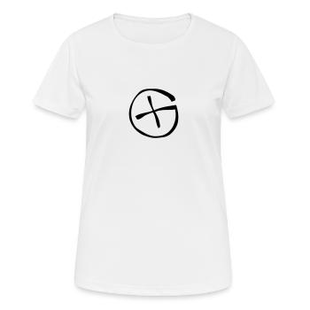 Geocaching - Frauen T-Shirt atmungsaktiv - Weiß - Vorne - AI Model Female 172 dark (172cm)