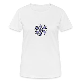 Schneeflocke - Frauen T-Shirt atmungsaktiv - Weiß - Vorne - AI Model Female 172 dark (172cm)