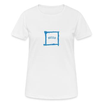 Minimalist Greeting - Women's Breathable T-Shirt - white - Front - AI Model Female 172 dark (172cm)