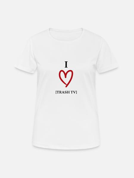 I Love - Frauen T-Shirt atmungsaktiv - Weiß