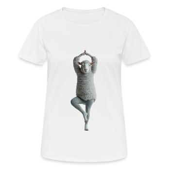 Schaf - Frauen T-Shirt atmungsaktiv - Weiß - Vorne - AI Model Female 172 dark (172cm)