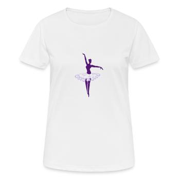 Ballerina / Ballet Dancer (2c) - Women's Breathable T-Shirt - white - Front - AI Model Female 172 dark (172cm)
