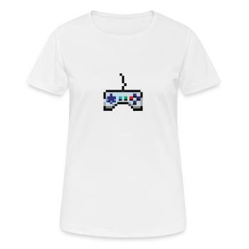 Pixelart Game Controller Gaming - T-shirt respirant Femme - blanc - Devant - AI Model Female 172 dark (172cm)