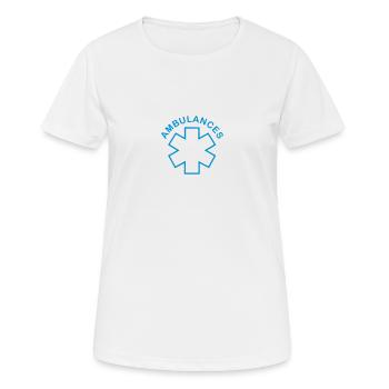 ambulances entreprise logo - T-shirt respirant Femme - blanc - Devant - AI Model Female 172 dark (172cm)