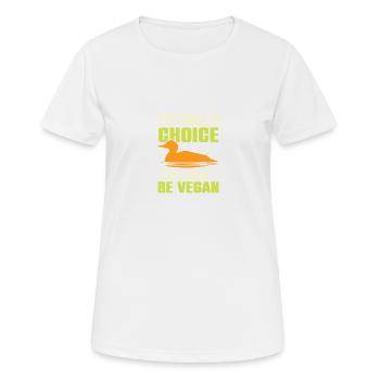 veggie vegan quote - Women's Breathable T-Shirt - white - Front - AI Model Female 172 dark (172cm)