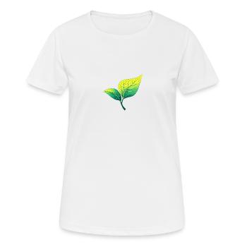 Natur - Frauen T-Shirt atmungsaktiv - Weiß - Vorne - AI Model Female 172 dark (172cm)