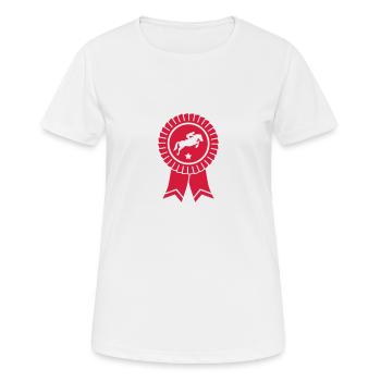 Aller à cheval - T-shirt respirant Femme - blanc - Devant - AI Model Female 172 dark (172cm)