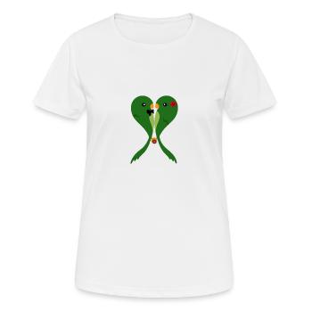 Sittiche - Frauen T-Shirt atmungsaktiv - Weiß - Vorne - AI Model Female 172 dark (172cm)