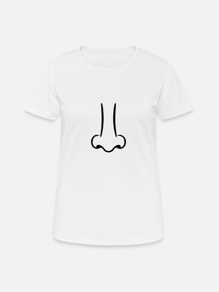 Nase - Frauen T-Shirt atmungsaktiv - Weiß