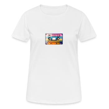 Cassette - T-shirt respirant Femme - blanc - Devant - AI Model Female 172 dark (172cm)