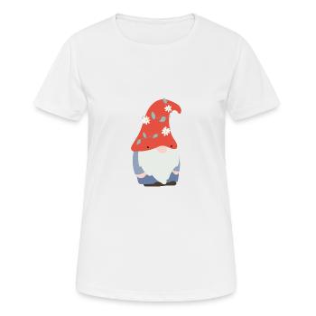 Nain de jardin doux - T-shirt respirant Femme - blanc - Devant - AI Model Female 172 dark (172cm)