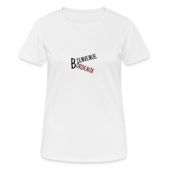 BIENVENUE BORDEAUX - T-shirt respirant Femme - blanc - Devant - AI Model Female 172 dark (172cm)