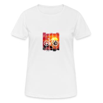 Mountainbiker Evolution - Premium Shirt - Frauen T-Shirt atmungsaktiv - Weiß - Vorne - AI Model Female 172 dark (172cm)
