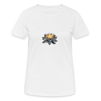 Flower Power - Frauen T-Shirt atmungsaktiv - Weiß - Vorne - AI Model Female 172 dark (172cm)