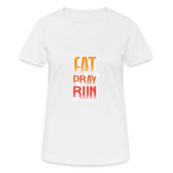 Beten Sie beten Sportler Gift - Frauen T-Shirt atmungsaktiv - Weiß - Vorne - AI Model Female 172 dark (172cm)