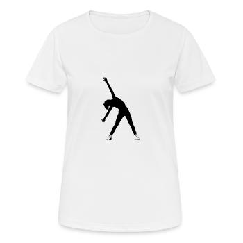 Aerobic - Frauen T-Shirt atmungsaktiv - Weiß - Vorne - AI Model Female 172 dark (172cm)