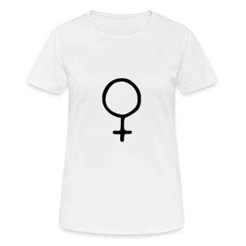 Female - Women's Breathable T-Shirt - white - Front - AI Model Female 172 dark (172cm)