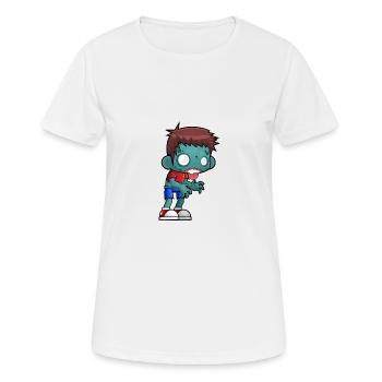 Zombie - Frauen T-Shirt atmungsaktiv - Weiß - Vorne - AI Model Female 172 dark (172cm)