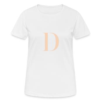 Letter D Beige - Women's Breathable T-Shirt - white - Front - AI Model Female 172 dark (172cm)