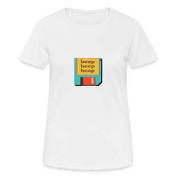 Diskette (Retro) - Frauen T-Shirt atmungsaktiv - Weiß - Vorne - AI Model Female 172 dark (172cm)