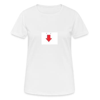 Pfeil Gesicht - Frauen T-Shirt atmungsaktiv - Weiß - Vorne - AI Model Female 172 dark (172cm)