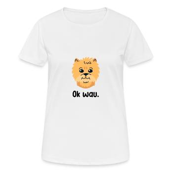Ok wau mit Affenpinscher Hundeliebhaber - Frauen T-Shirt atmungsaktiv - Weiß - Vorne - AI Model Female 172 dark (172cm)