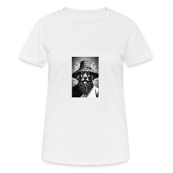 Le chien vigilant - T-shirt respirant Femme - blanc - Devant - AI Model Female 172 dark (172cm)