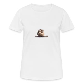 owl - Frauen T-Shirt atmungsaktiv - Weiß - Vorne - AI Model Female 172 dark (172cm)
