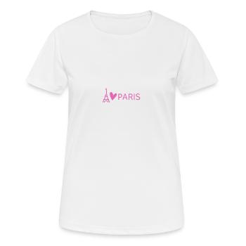 I love Paris - Frauen T-Shirt atmungsaktiv - Weiß - Vorne - AI Model Female 172 dark (172cm)