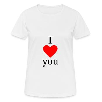 rotes Herz rot Herzen rot Herz Geschenk - Frauen T-Shirt atmungsaktiv - Weiß - Vorne - AI Model Female 172 dark (172cm)