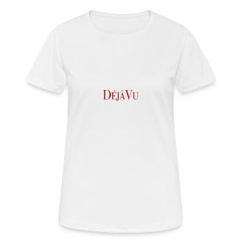 DEJA VU - T-shirt respirant Femme - blanc - Devant - AI Model Female 172 dark (172cm)