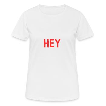 Hey - Frauen T-Shirt atmungsaktiv - Weiß - Vorne - AI Model Female 172 dark (172cm)