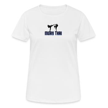 muay thai - Frauen T-Shirt atmungsaktiv - Weiß - Vorne - AI Model Female 172 dark (172cm)