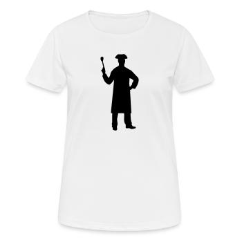 cuisinier - T-shirt respirant Femme - blanc - Devant - AI Model Female 172 dark (172cm)