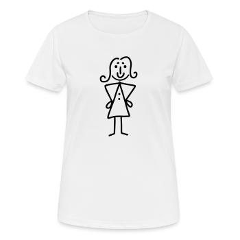 Frau - Schicke Frisur - Frauen T-Shirt atmungsaktiv - Weiß - Vorne - AI Model Female 172 dark (172cm)