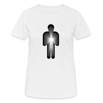 3D - HUMAIN inversé - T-shirt respirant Femme - blanc - Devant - AI Model Female 172 dark (172cm)