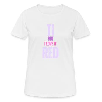 Les parents sont fatigués - T-shirt respirant Femme - blanc - Devant - AI Model Female 172 dark (172cm)